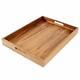 Walnut Wood Serving Tray with Handles Serve Coffee, Tea Breakfast in Bed 20x20 S