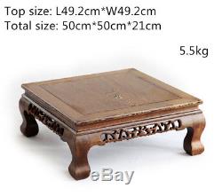 Wenge tea tray solid wood kang table handmade tea table square Chinese style new