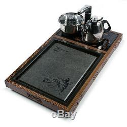 Wenge wood + black stone tea tray 110V/220V induction cooker electrical kettle