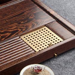 Wenge wood tea tray drainage tray end table solid wood tea trays tea plate large