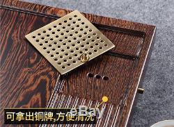 Wenge wood tea tray drainage tray end table solid wood tea trays tea plate large
