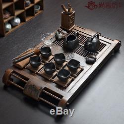 Wenge wood tea tray solid wood tea table boutique serving tray Chinese tea trays