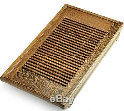 Wenge wood tea tray with plastic layer water holder Chinese solid wood tea table