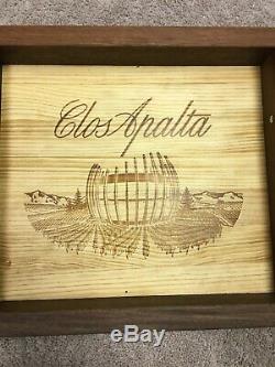 Wine Panel Serving Tray Handmade Mahogany Wood Trim Clos Apalta