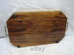 Wood Art Marquetry Inlaid Wood Serving Tray Wooden Art Picture Flowers