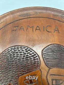 Wood Serving Tray Engraved 12 Jamaica Kissing Couple