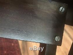 Wood Teak Meat Cutting Board Serving Tray Stand Vintage French Charcuterie
