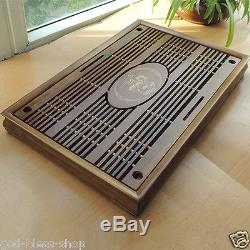 Wood tea tray solid wood tea table drainage tray water draining pipe L53.5cm