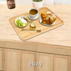 Wooden Bamboo Serving Tray, Large for Home and Office