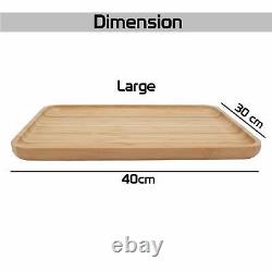 Wooden Bamboo Serving Tray, Large for Home and Office