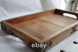 Wooden Carved Tray Handmade Tray Rare Antique Serving Tray