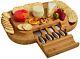 Wooden Cheese Cutting Serving Board Tray WithStainless Steel Tools