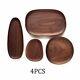 Wooden Kitchen Pan Food Plate Kitchen Food Serving Tray Dinner Tableware Set