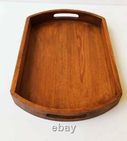 Wooden Large Serving Tray Handles Food Coffee Breakfast Bowl Decorative Ottoman