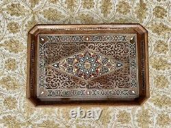 Wooden Mosaic Tray. L 17.8 in W 12.2 in. Perfect Home warming gift