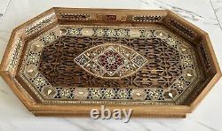 Wooden Mosaic Tray. L 18.2 in W 11.0 in. Perfect Home warming gift