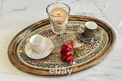 Wooden Mosaic Tray. L 19.9 in W 13.3 in. Perfect Home warming gift