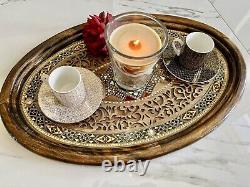 Wooden Mosaic Tray. L 19.9 in W 13.3 in. Perfect Home warming gift