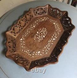 Wooden Serving Lap Tray Handles Bed and Breakfast Coffee Tea Snack Food Platter