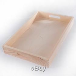 Wooden Serving Tray 38cm /Tea Breakfast Plain Wood Platter / Decoupage Art Craft