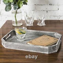 Wooden Serving Tray Handles Rustic Country Wedding Decor Home Bar Western New