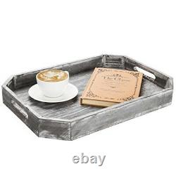 Wooden Serving Tray Handles Rustic Country Wedding Decor Home Bar Western New