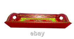 Wooden Serving Tray Set- Handcrafted & Hand-Painted For Kitchen/Table & Home