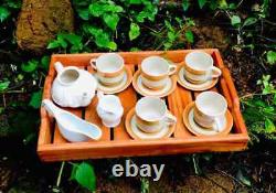 Wooden Serving Tray Set with Handles Food Tray Easy Carry Lap Tray Puzzle Platte
