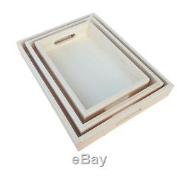 Wooden Serving Tray in three sizes, Breakfast Kitchen Platter for Decoupage