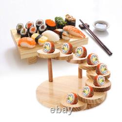 Wooden Sushi Tray Sushi Plate Sushi Container Practical Sushi Board Wooden