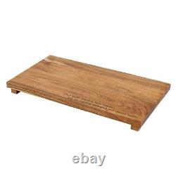 Wooden Tray Face To Face Design Acacia Wood Serveware, They Broke Bread Together