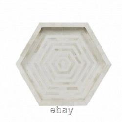 Wooden Tray Modern Table Furniture Tray Hexagon Serving Food Kitchen Snacks Tray