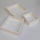 Wooden Tray Set Square Small White Color Serving Wood Trays for Kitchen