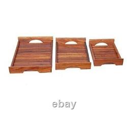 Wooden Tray for Breakfast Coffee Butter Serving Table Decor, Gifts, Standard