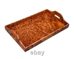 Wooden serving tray with handles wooden tea tray farmhouse decor wooden serving