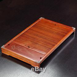 Wooden tea tray L54cmW33cm Chinese solid wood tea tray table for tea set floral