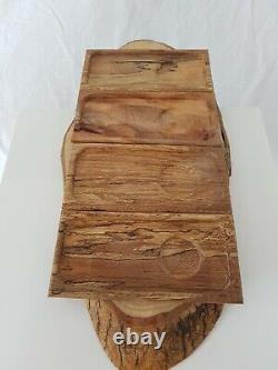 Wooden tea tray coaster, coffee set, presentation tray, wood decor for home
