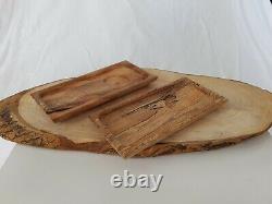 Wooden tea tray coaster, coffee set, presentation tray, wood decor for home
