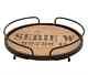 Woodland Imports 14-in x 14-in Cast-Iron Metal Soild Wood Round Serving Tray NEW