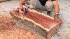 Woodworking Ideas Great And Easily From Dry Tree Stump Build Long Bench From Monolithic Wood