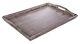 XXL Off White Taupe Rustic Wood Serving Tray Ottoman Distressed Home Decor