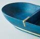 XX Hropologie Jilan Blue Mango Wood Condiment Snack Nuts Serving Bowl Dish Tray