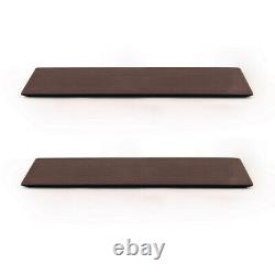 YIDO Black Long Square Wooden Table Mat 2P Set Hand Craft Korea