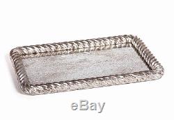 Zodax Saint Ouen Antique Silver Wood & Glass Serving Tray IN-5737 Serving Tray